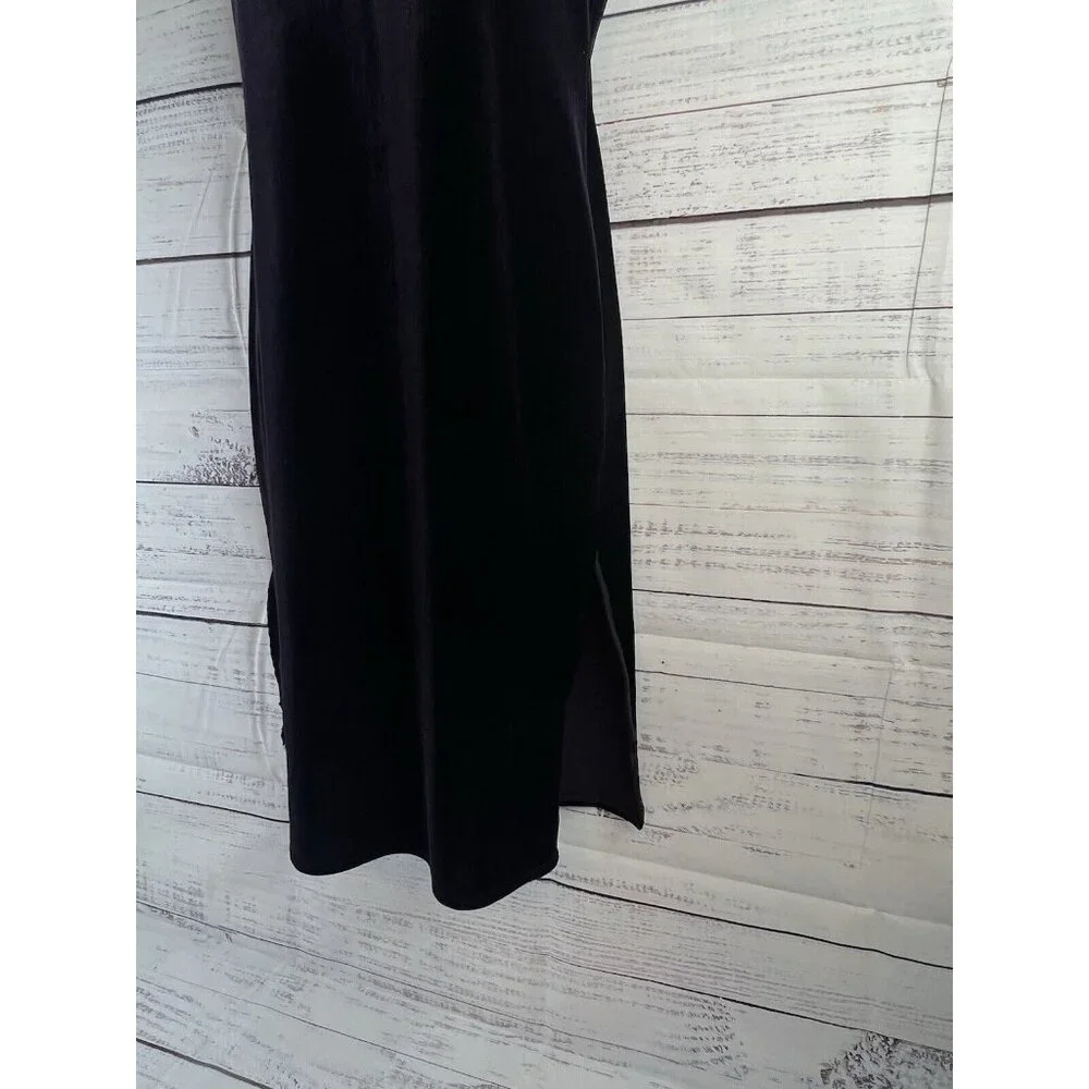 Max Studio Dress Size S Purple Sleeveless Midi Velvet Dress Whimsigoth Fairy - Picture 5 of 13